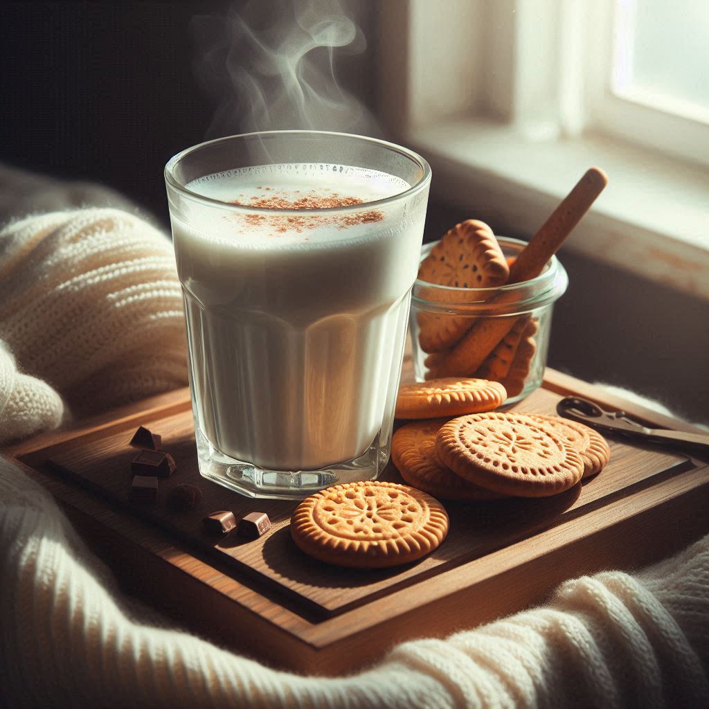 Hot Milk with Biscuits